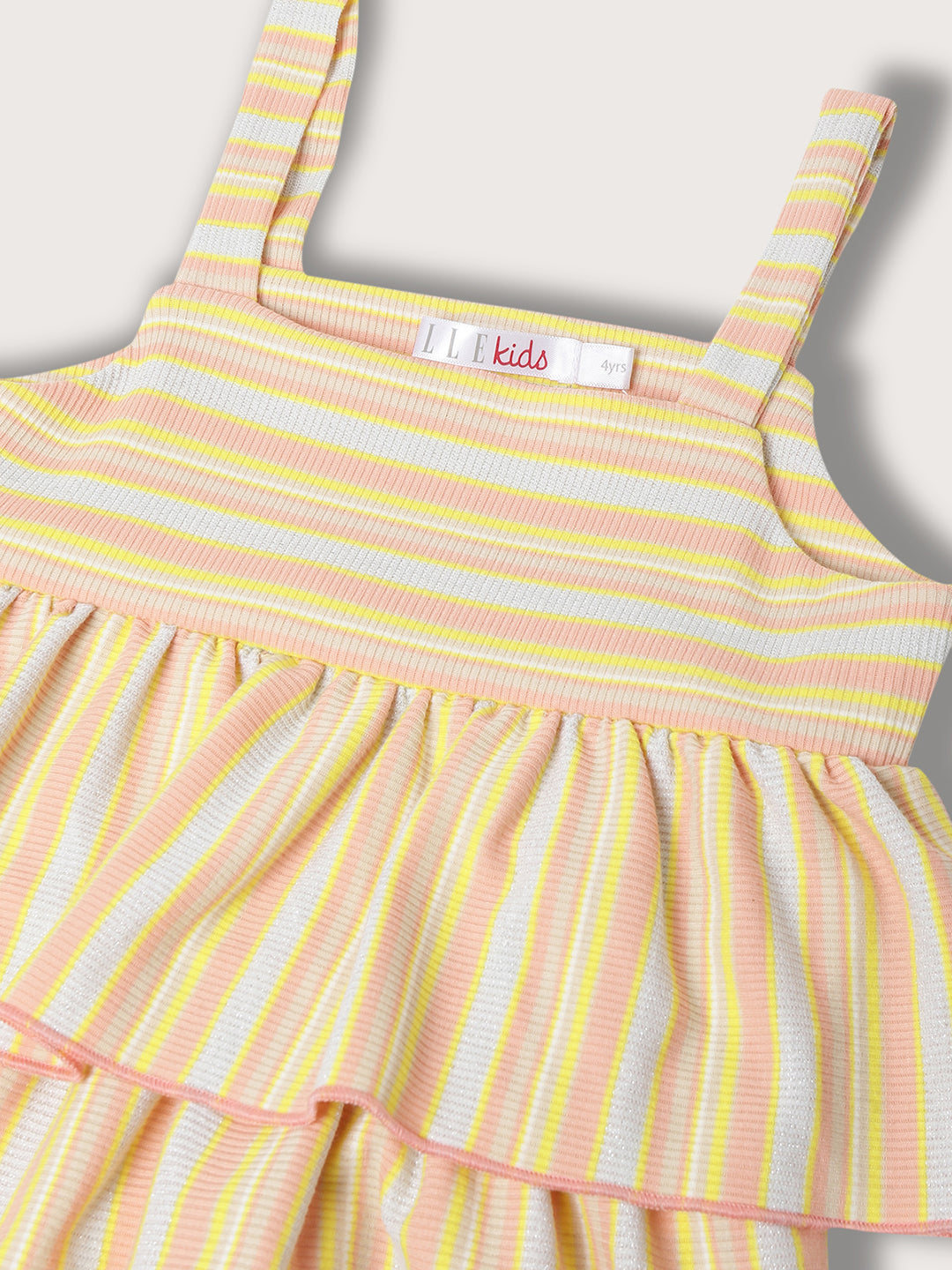 Elle Kids Girls Orange Square Neck Solid Top