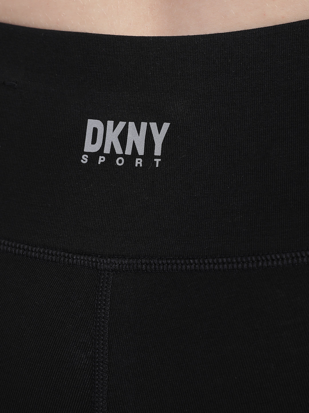 DKNY Women Black Solid Fitted Leggings