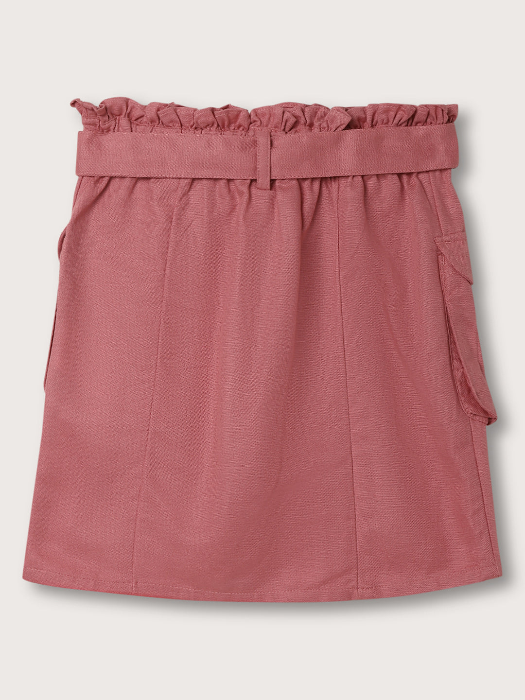 Blue Giraffe Girls Dusty Pink Solid Regular Fit Skirt