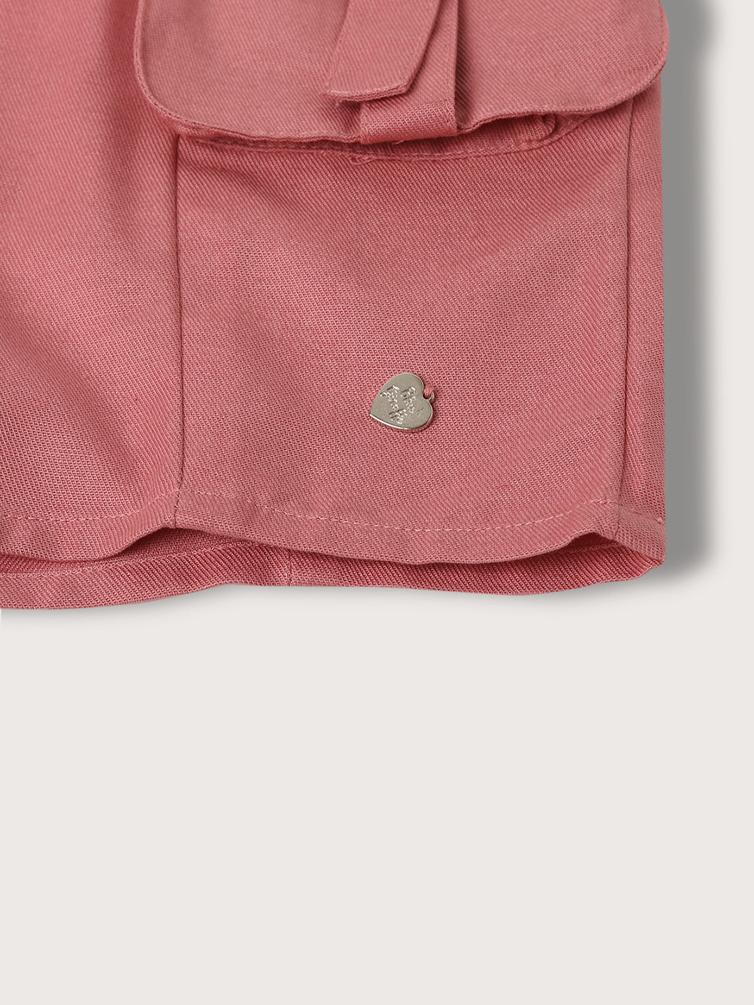 Blue Giraffe Girls Dusty Pink Solid Regular Fit Skirt