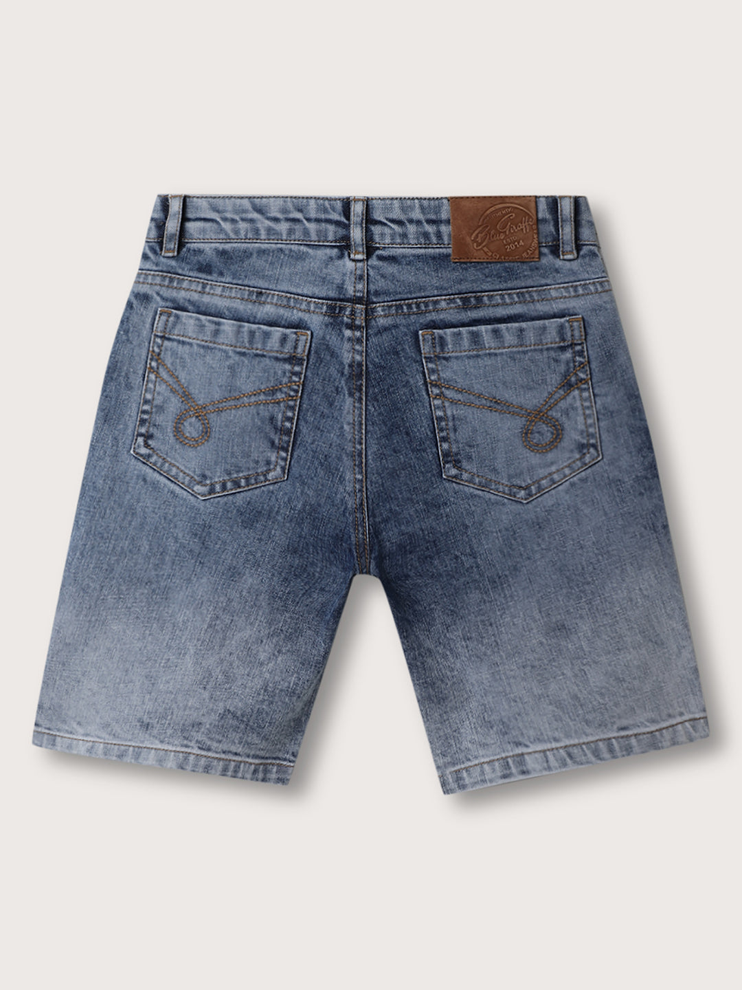 Blue Giraffe Boys Blue Solid Regular Fit Shorts