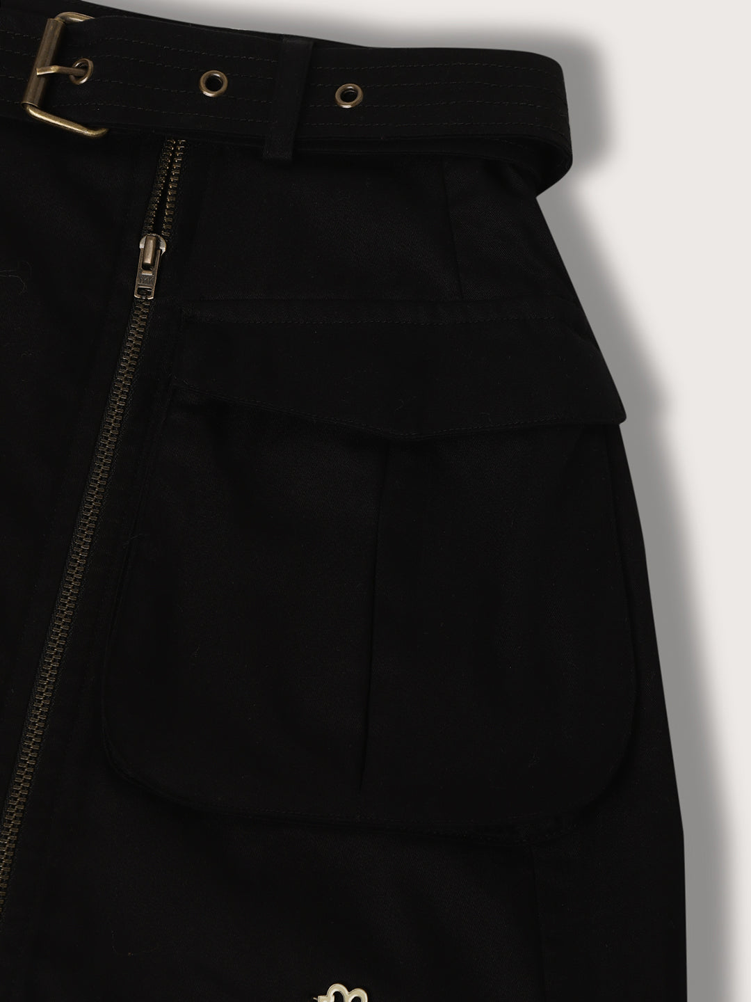 Elle Kids Girls Black Solid Straight Fit Skirt