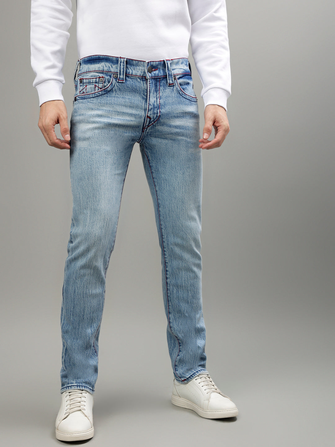 True Religion Men Solid Skinny Fit Jeans
