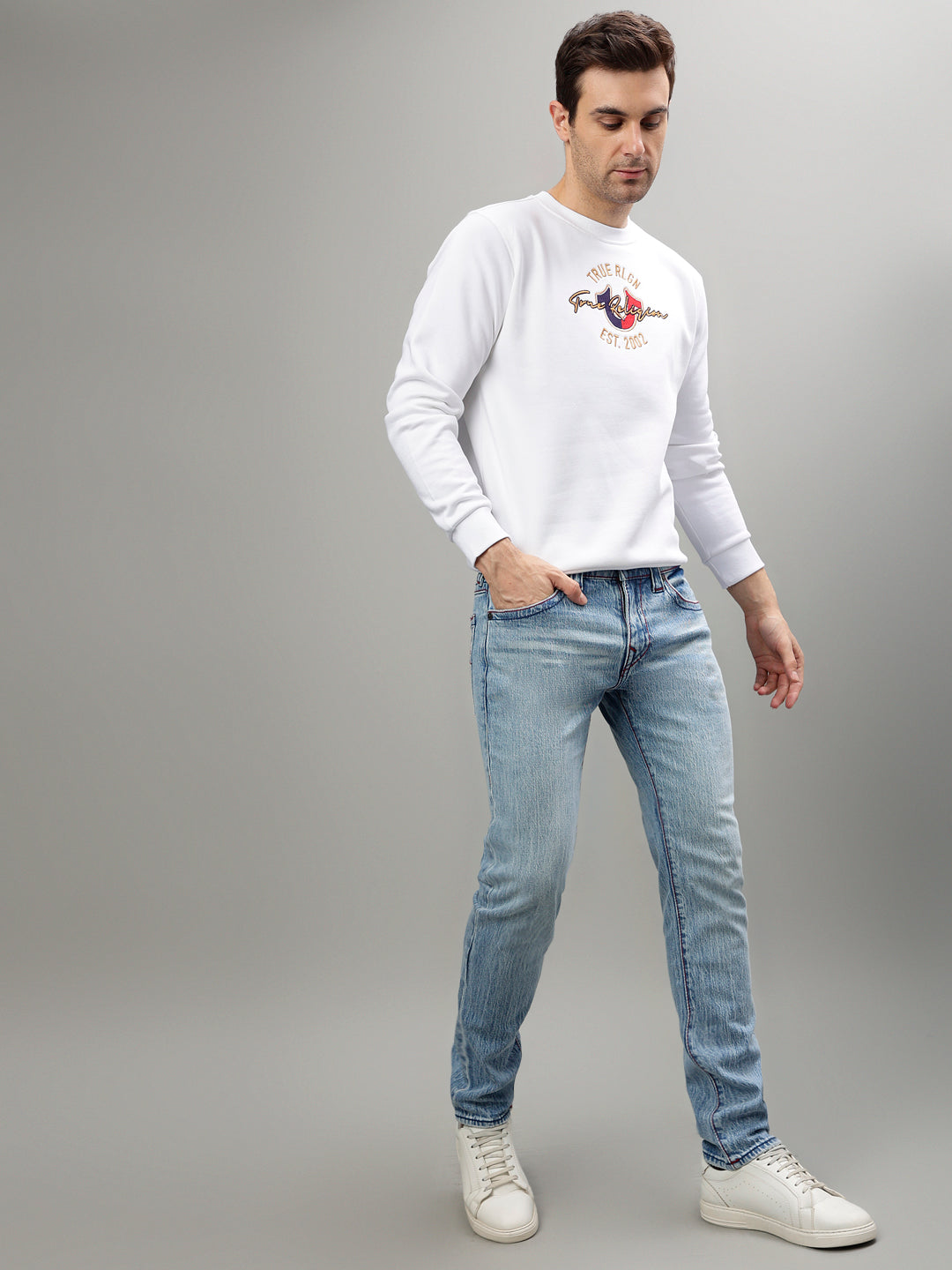 True Religion Men Solid Skinny Fit Jeans