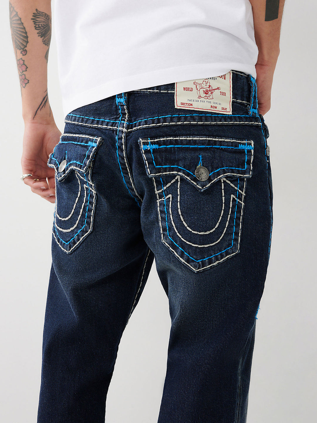True Religion Men Faded Regular Fit Jeans