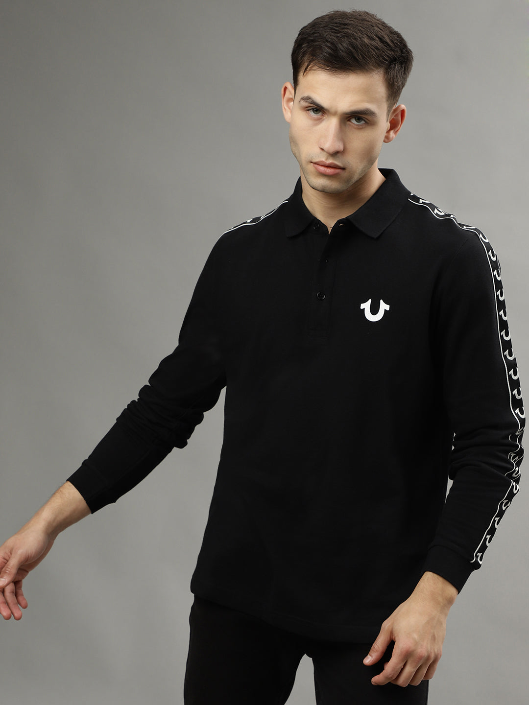 True Religion Black Fashion Regular Fit Polo T-Shirt