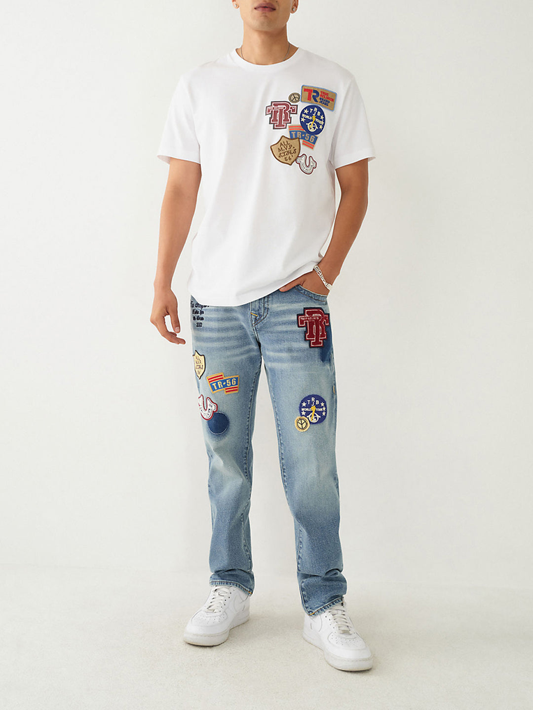 True Religion Men Solid Skinny Fit Jeans