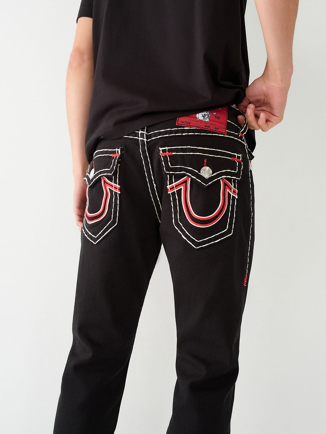 True Religion Men Solid Straight Fit Jeans