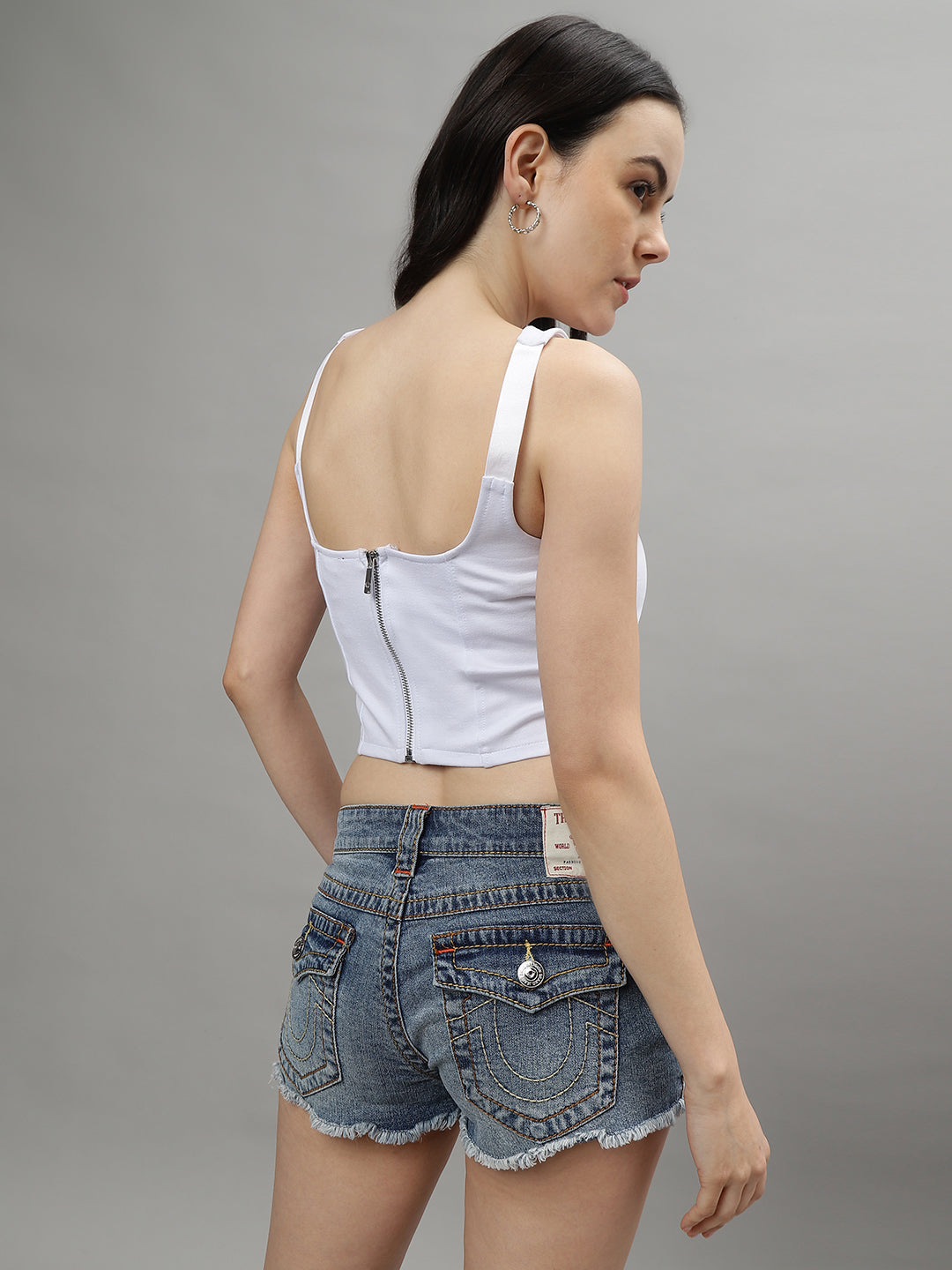 True Religion Women Printed Scoop Neck Sleeveless Tank Top