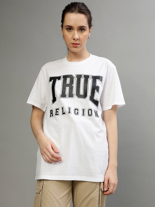 True Religion White Fashion Regular Fit T-Shirt
