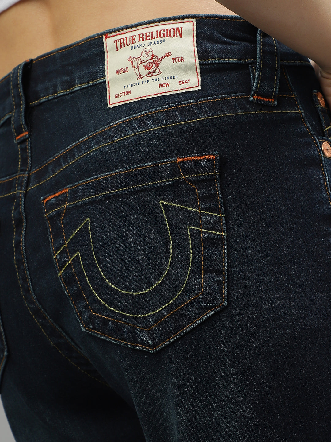 True Religion Women Solid Straight Fit Jeans