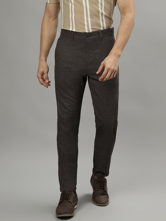 Lindbergh Men Solid Mid-rise Slim Fit Trousers