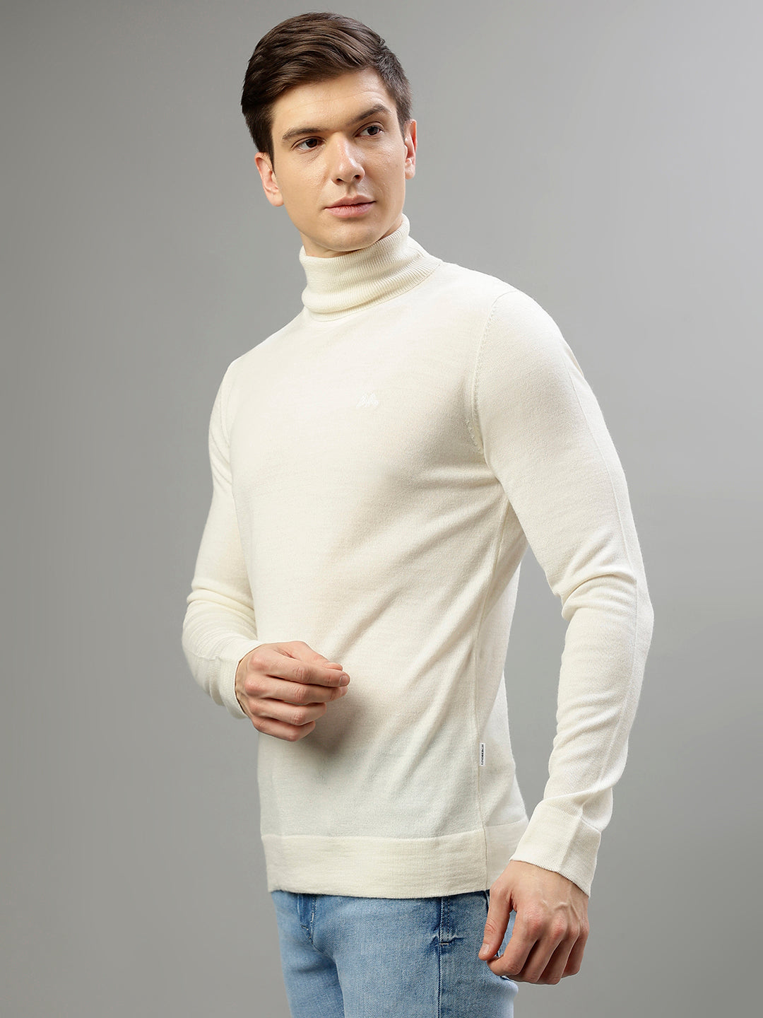 Lindbergh Men Solid Turtle Neck Full Sleeves Sweater