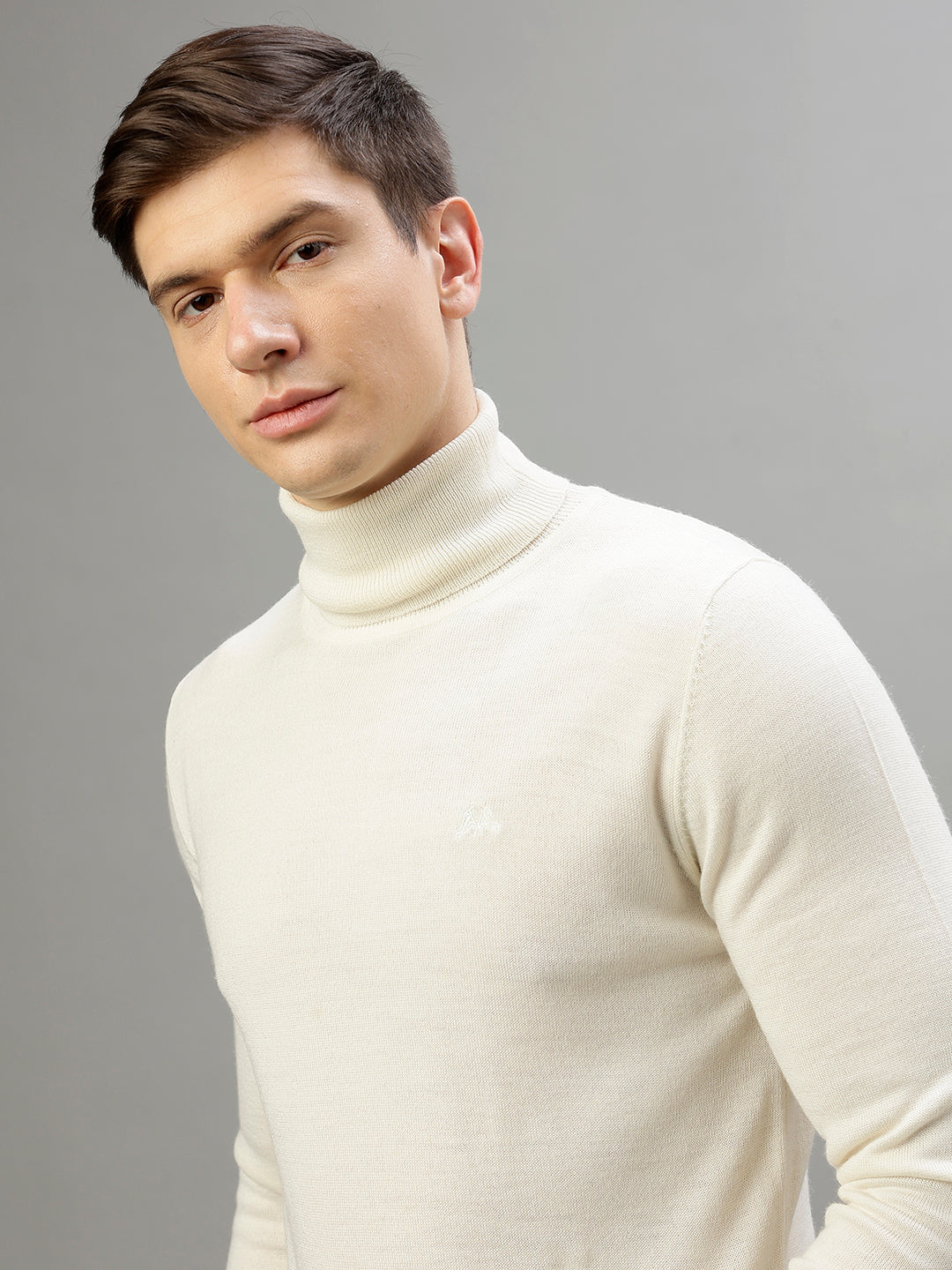 Lindbergh Men Solid Turtle Neck Full Sleeves Sweater