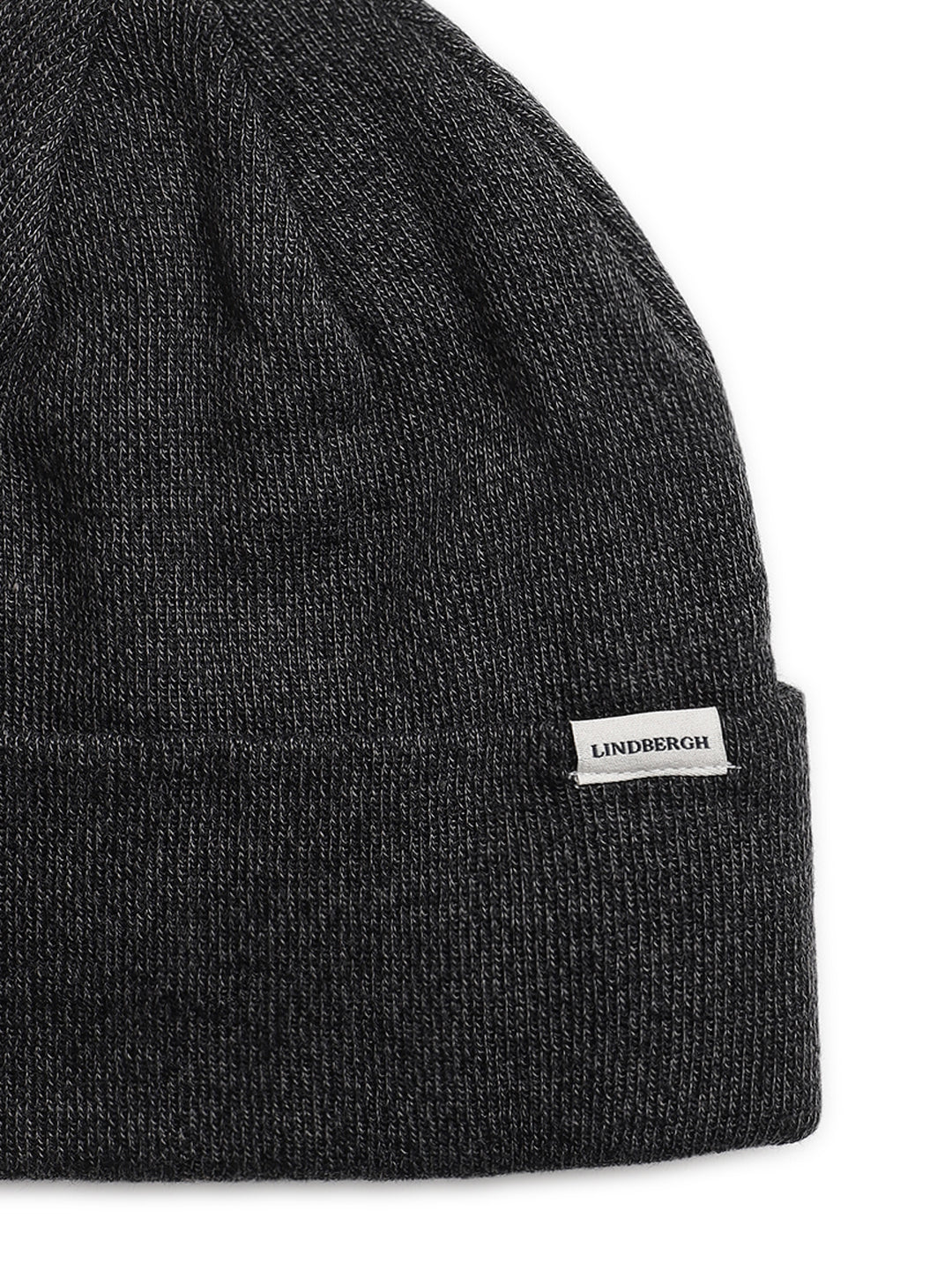 Lindbergh Men Black Solid Beanie Cap
