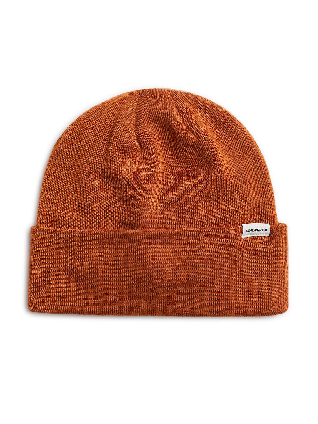 Lindbergh Men Rust Solid Beanie Cap