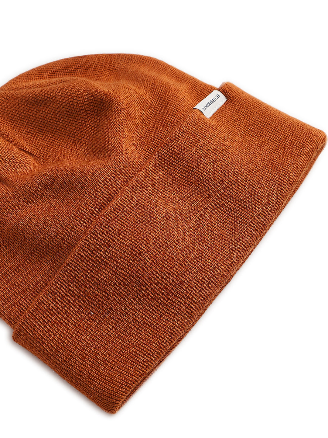 Lindbergh Men Rust Solid Beanie Cap