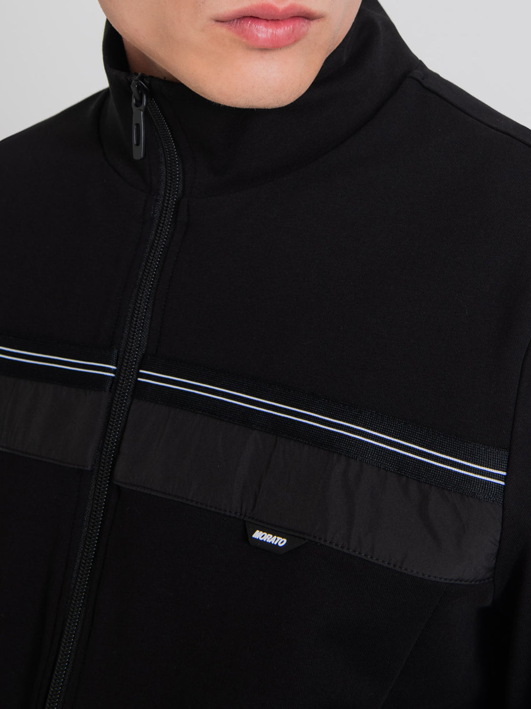 Antony Morato Men Solid High Neck Full Sleeves Sweatshirt