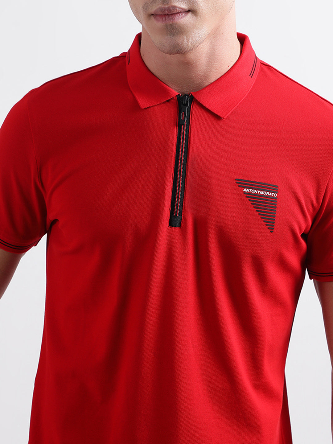 Antony Morato Red Slim Fit Polo T-Shirt