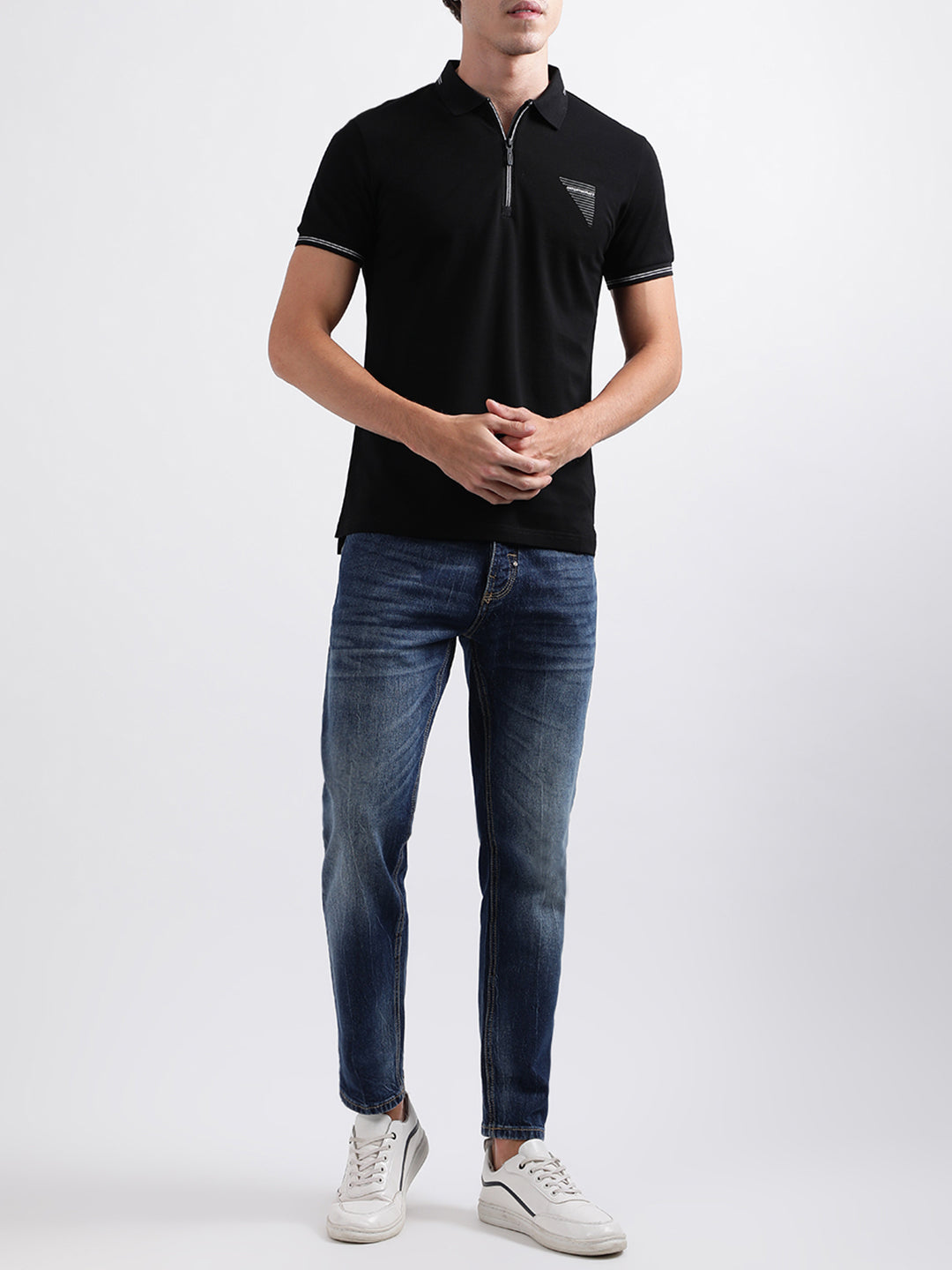 Antony Morato Black Slim Fit Polo T-Shirt