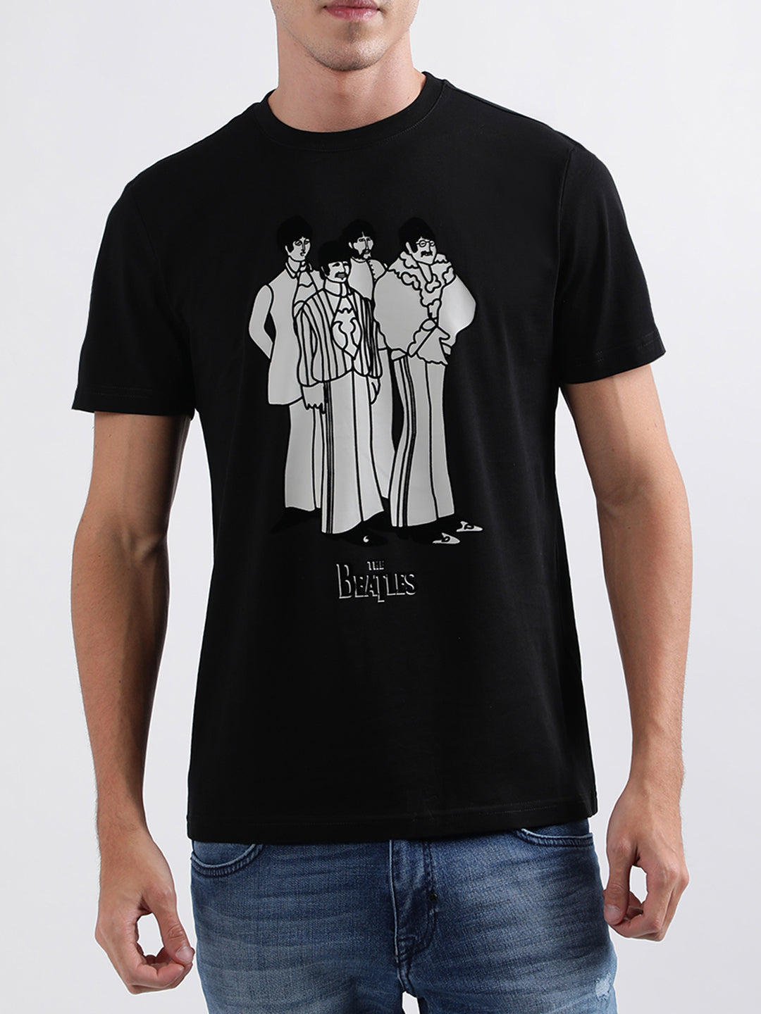 Antony Morato Black Printed Regular Fit T-Shirt