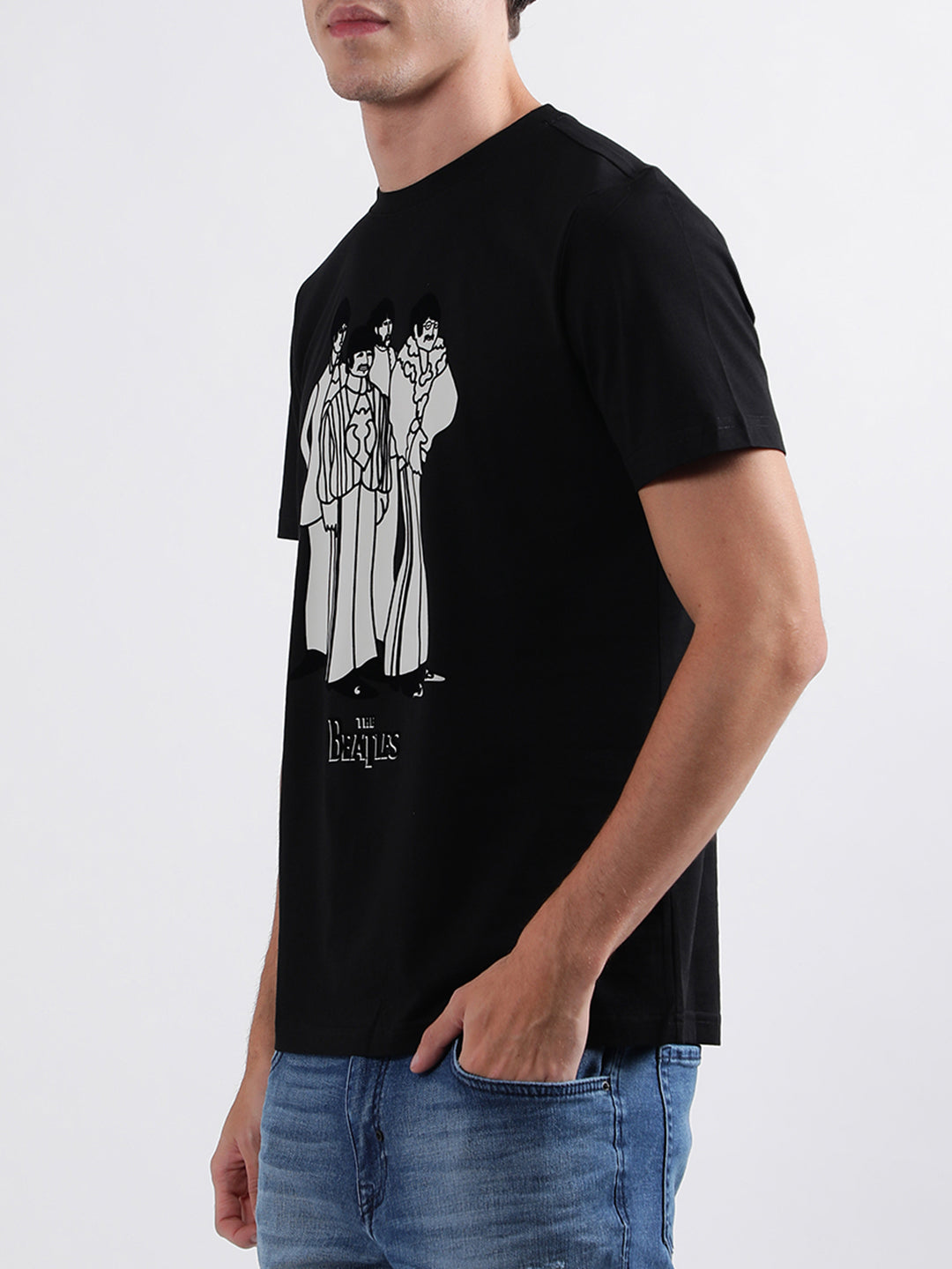 Antony Morato Black Printed Regular Fit T-Shirt