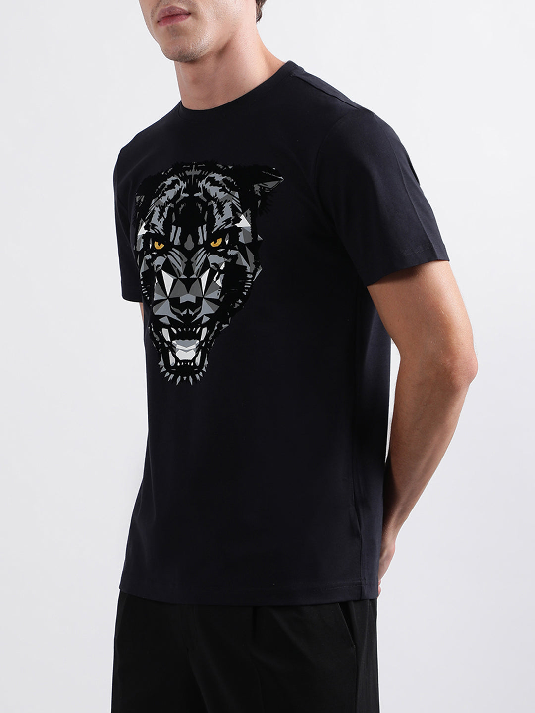 Antony Morato Blue Animal Print Regular Fit T-Shirt