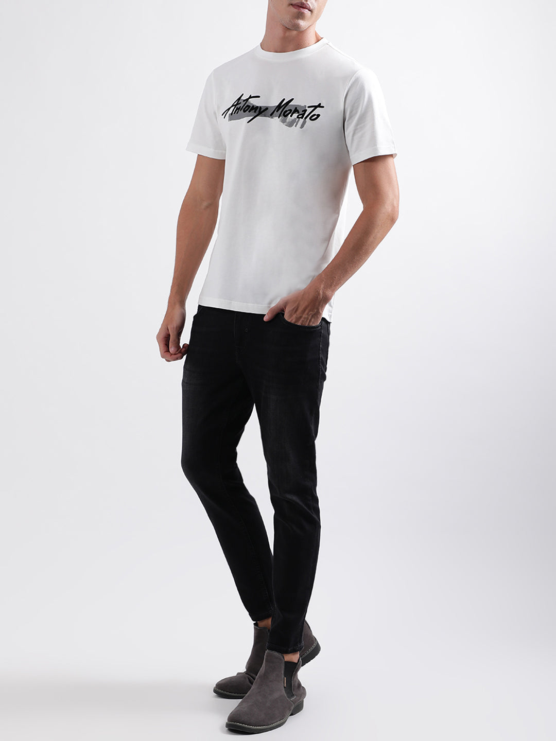 Antony Morato White Regular Fit T-Shirt