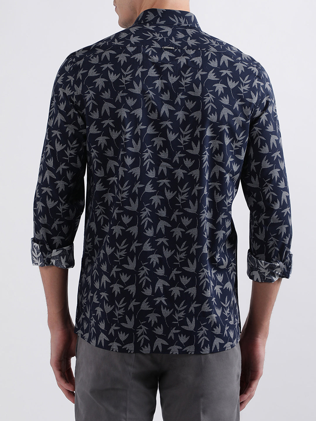 Antony Morato Blue Printed Regular Fit Shirt