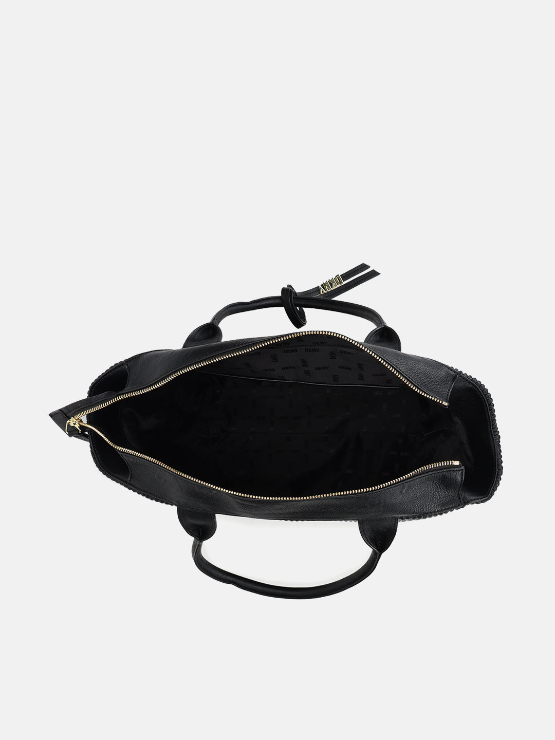 Dkny Women Black Textured Handheld Bag