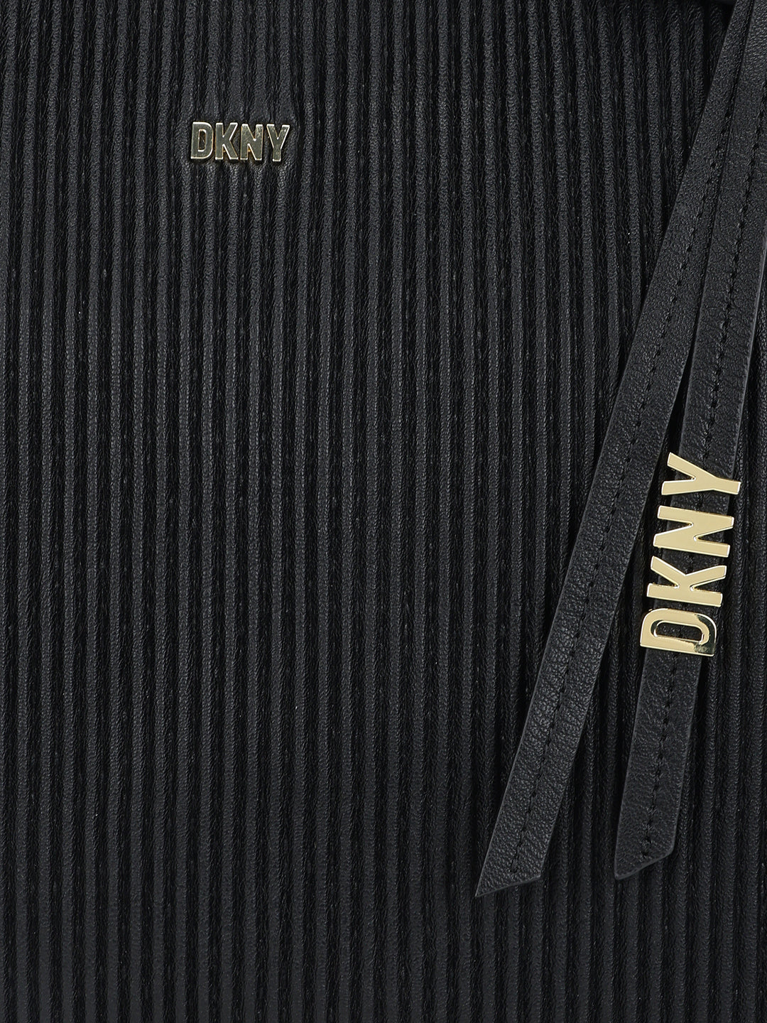 Dkny Women Black Textured Handheld Bag