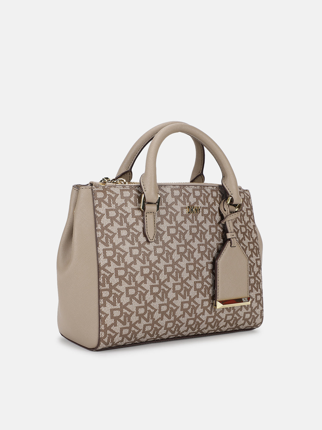 Dkny Women Beige Printed Shoulder Bag