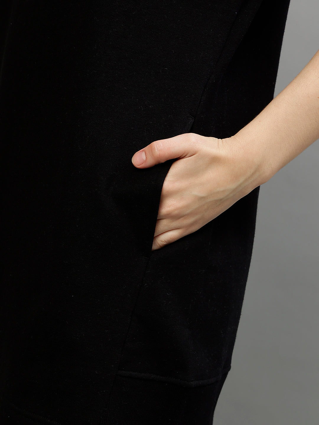 Dkny Women Solid High Neck Short Sleeves Dress