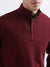 Gant Men Red Solid High Neck Sweatshirt