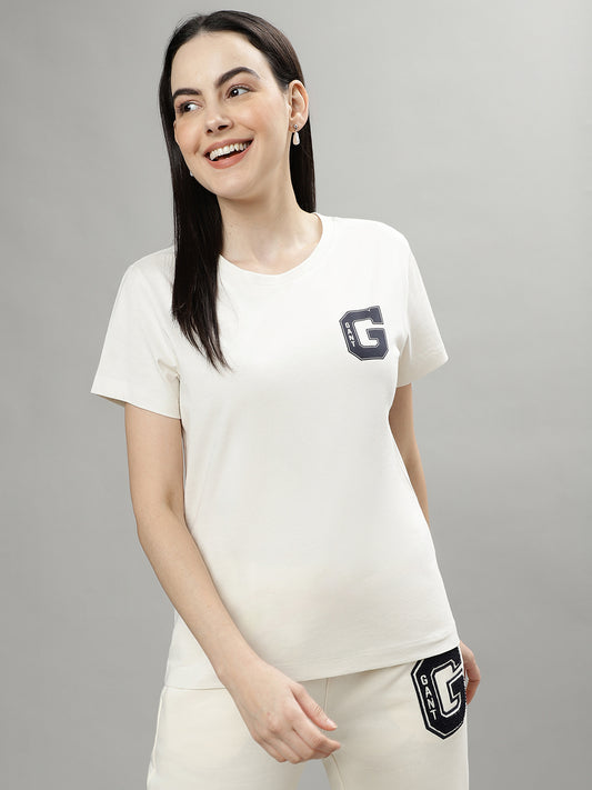 Gant Cream Fashion Regular Fit T-Shirt