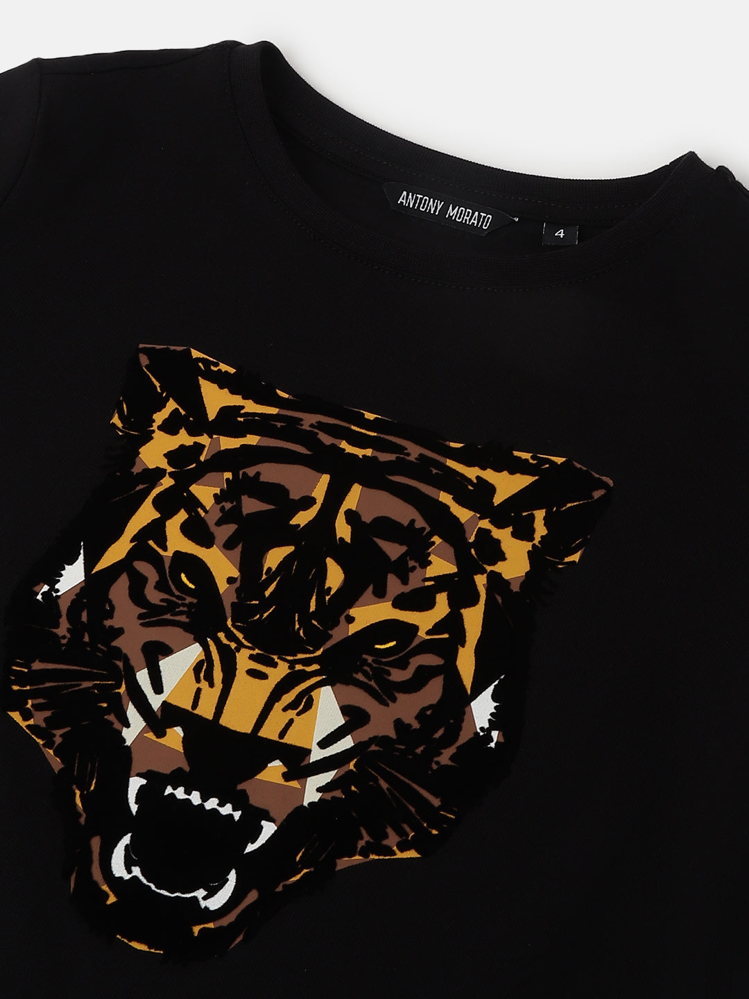 Antony Morato Kids Black Fashion Printed Regular Fit T-Shirt