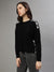 Dkny Women Solid Round Neck Full Sleeves Sweater