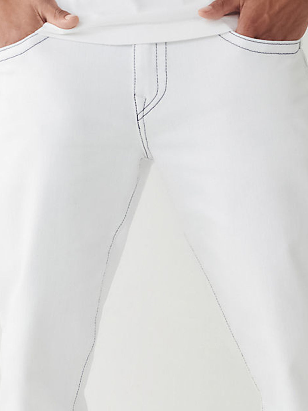 True Religion Straight White Mid Rise Jeans