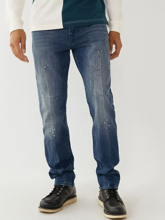 True Religion Men Super T Geno Slim Fit Medium Wash Jeans