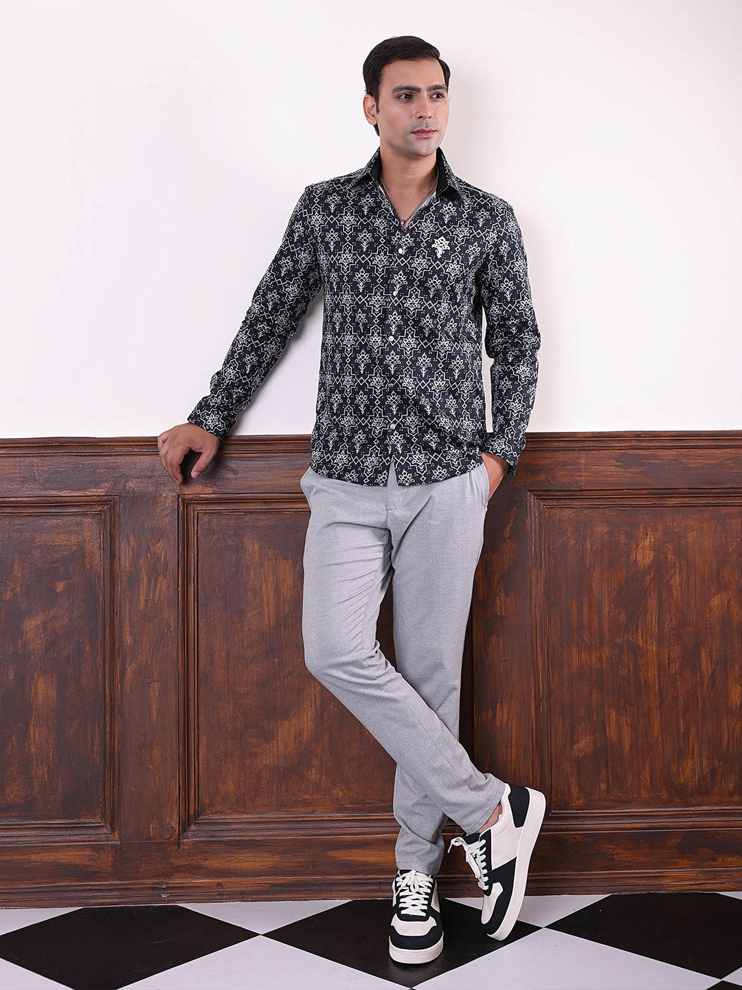 Abkasa Men Multi Collar Shirt