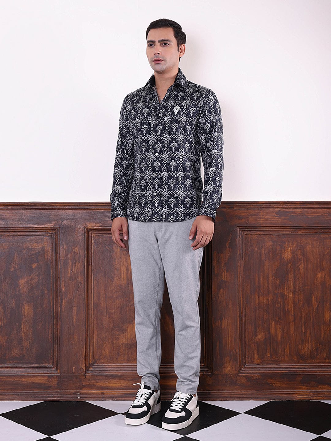 Abkasa Men Multi Collar Shirt