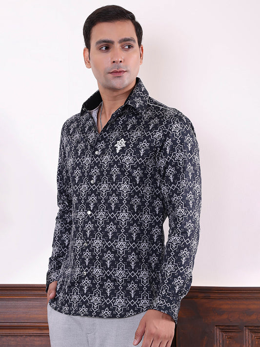 Abkasa Men Multi Collar Shirt