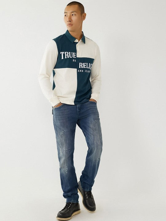 True Religion Men Super T Geno Slim Fit Medium Wash Jeans