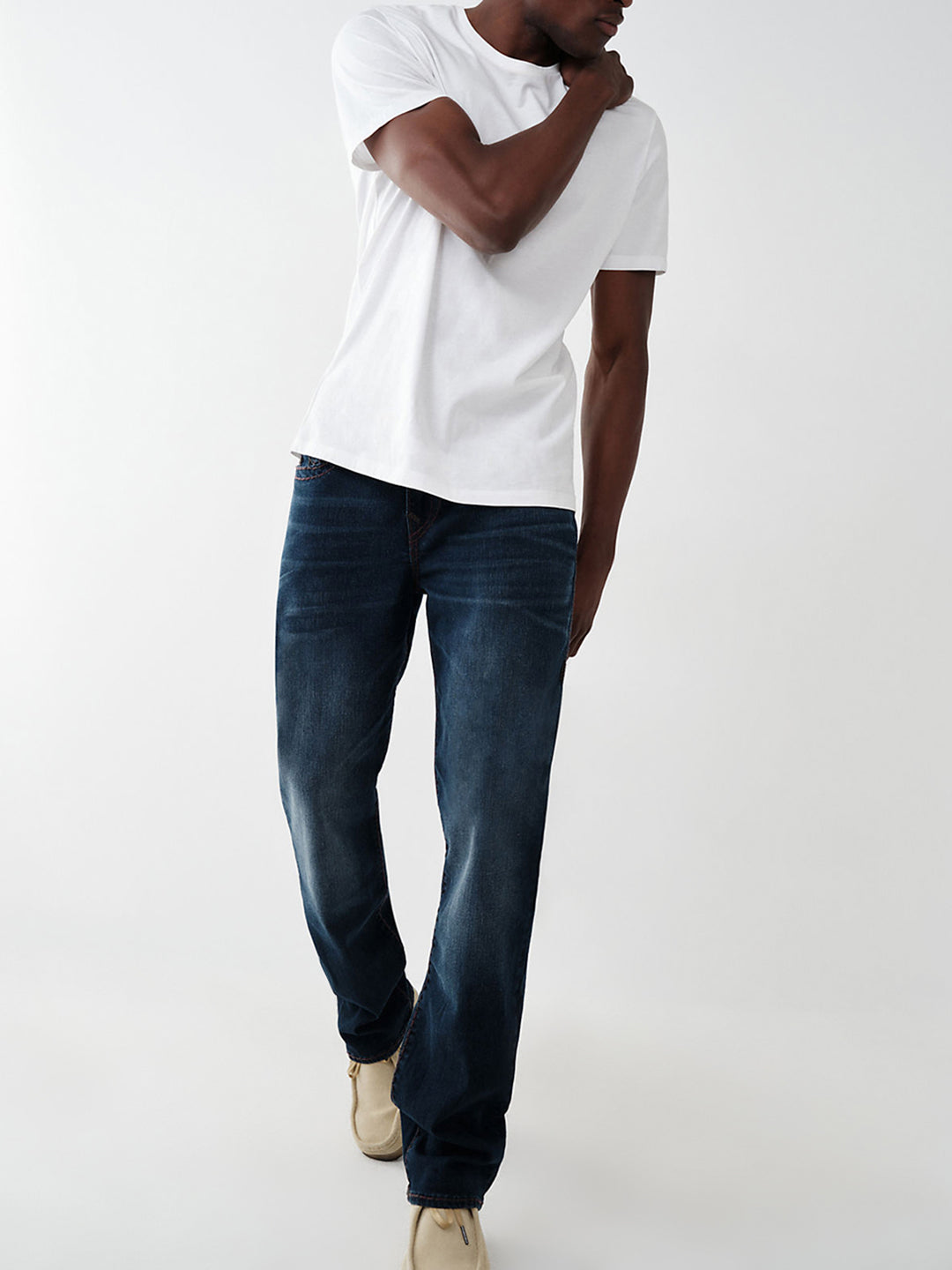 True Religion Super T Straight Blue Mid Rise Jeans