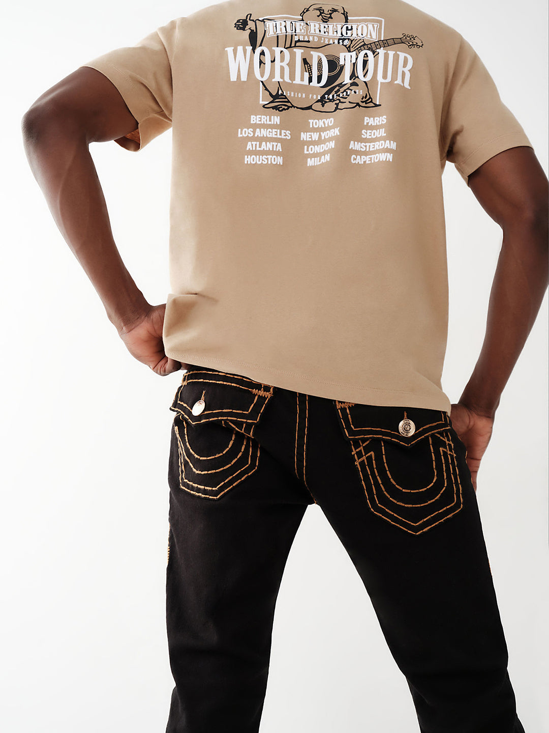 True Religion Super T Skinny Black Mid Rise Jeans