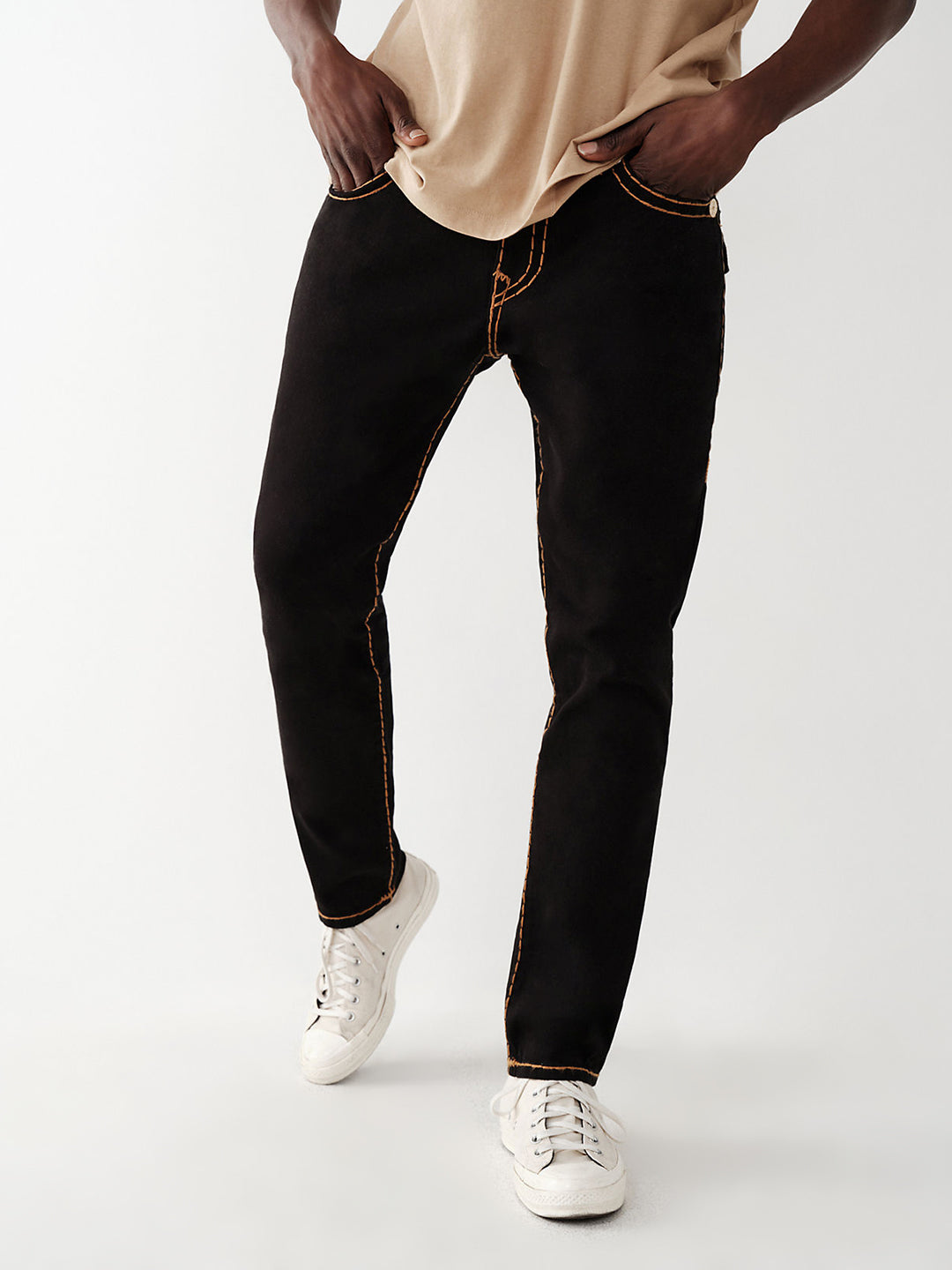 True Religion Super T Skinny Black Mid Rise Jeans