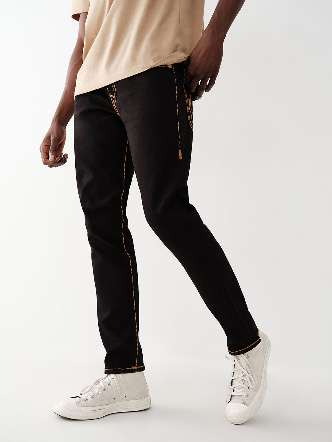 True Religion Super T Skinny Black Mid Rise Jeans