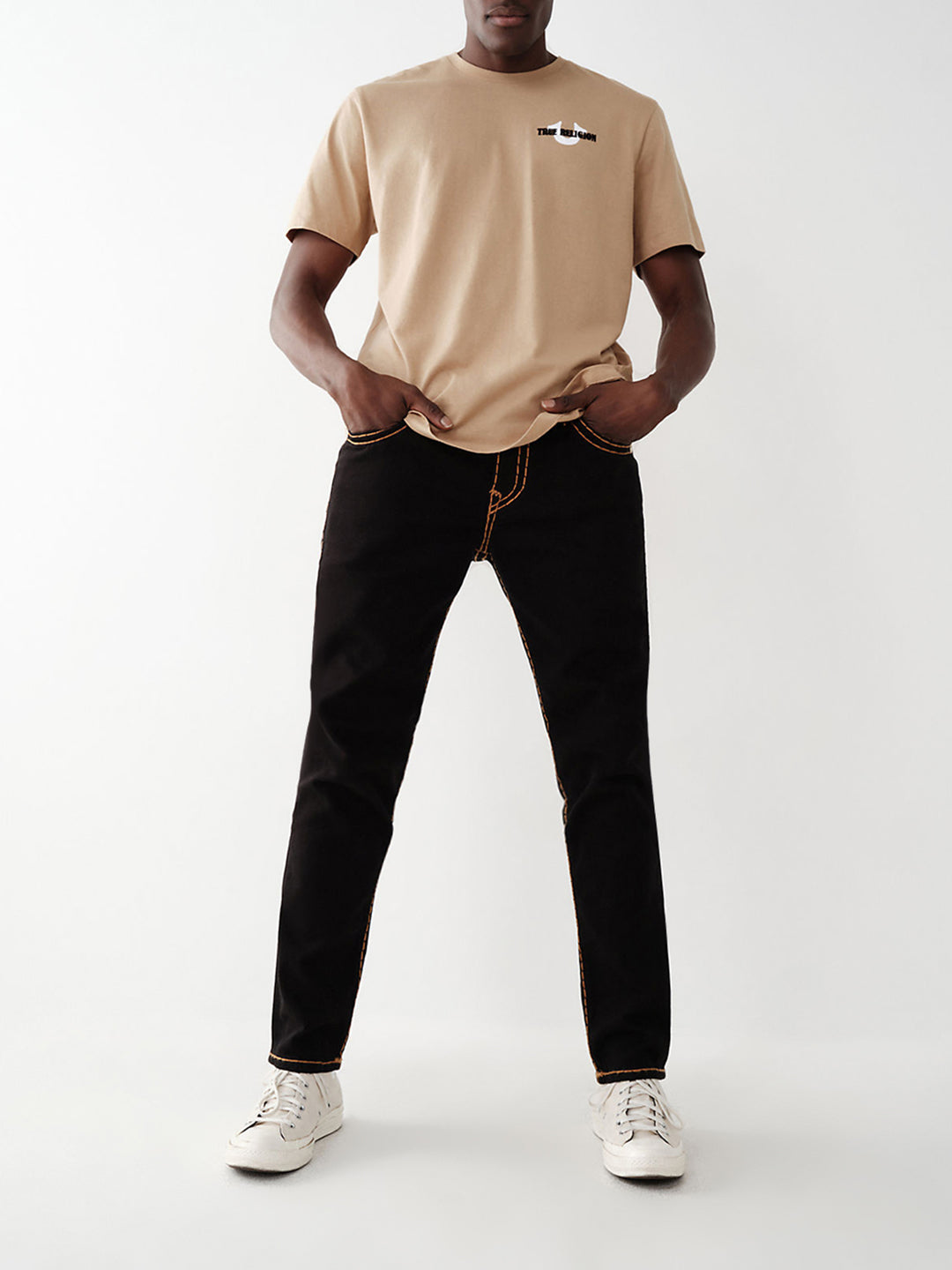 True Religion Super T Skinny Black Mid Rise Jeans