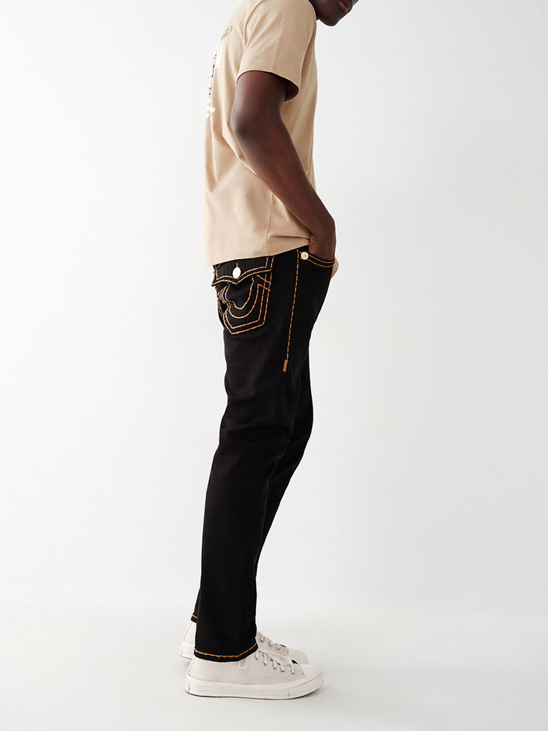 True Religion Super T Skinny Black Mid Rise Jeans