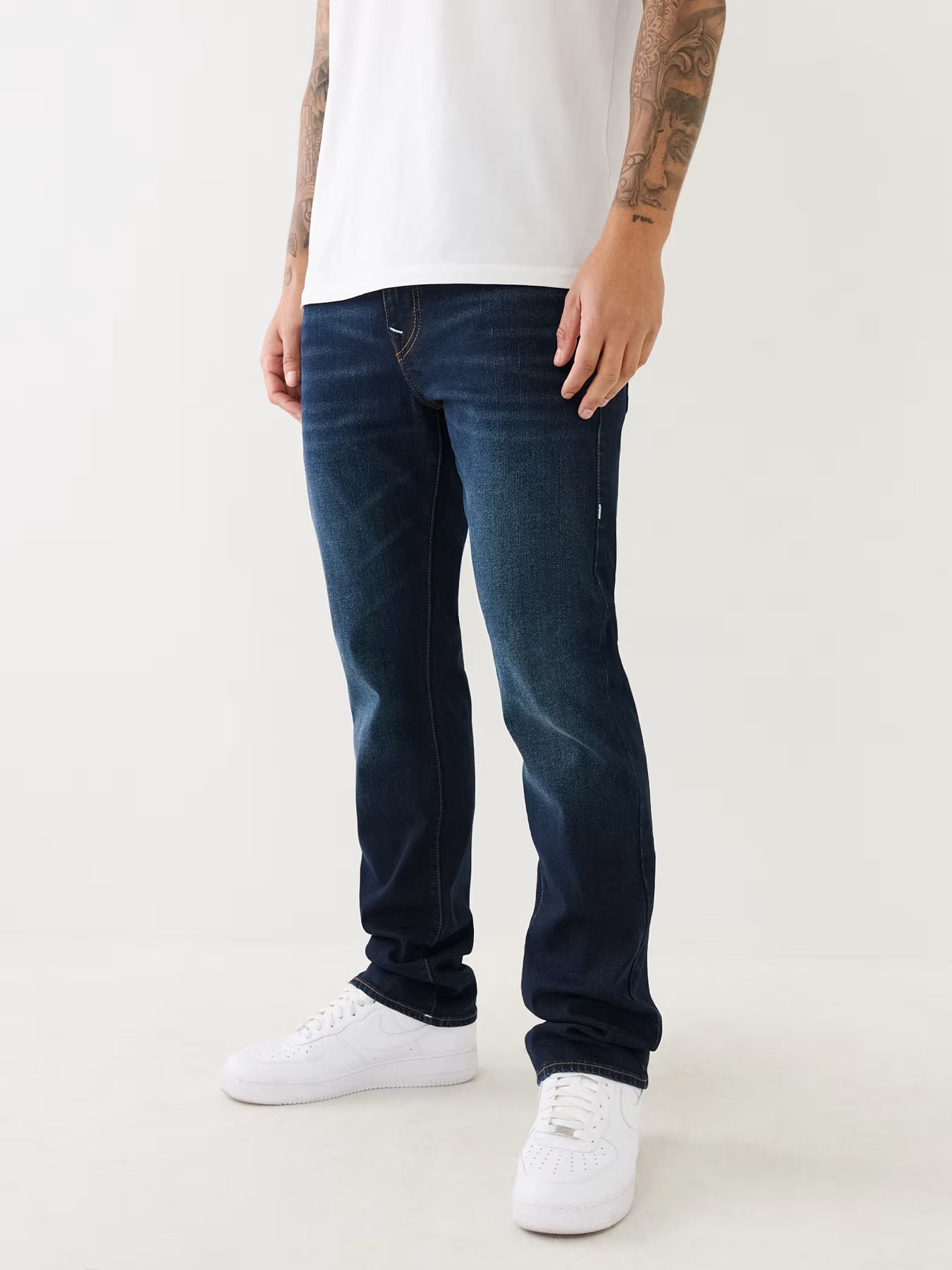 True Religion SN Ricky Straight Fit Blue Solid Jeans